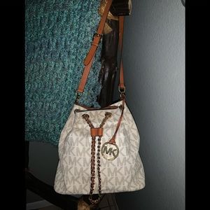 Authentic Michael Kors Drawstring Logo Bag